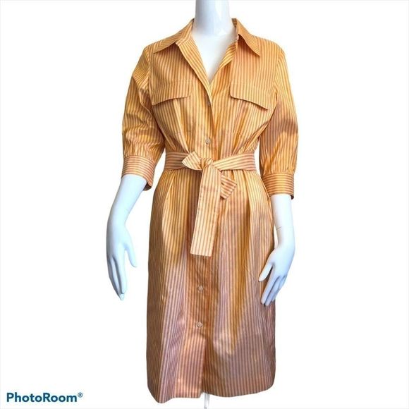 ELLEN TRACY Company Vintage Silk Button Down Dress - Picture 1 of 10